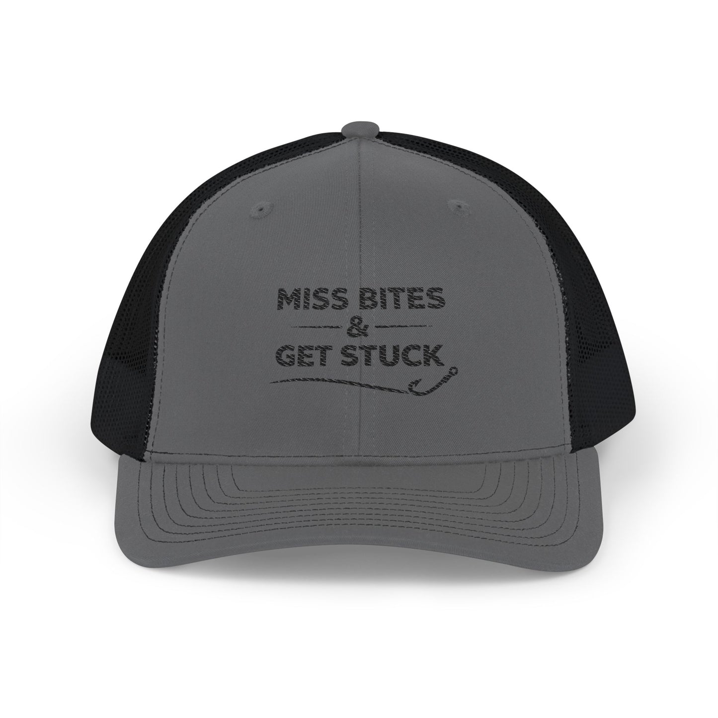 Miss Bites & Get Stuck Embroidered Trucker Cap