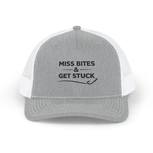 Miss Bites & Get Stuck Embroidered Trucker Cap
